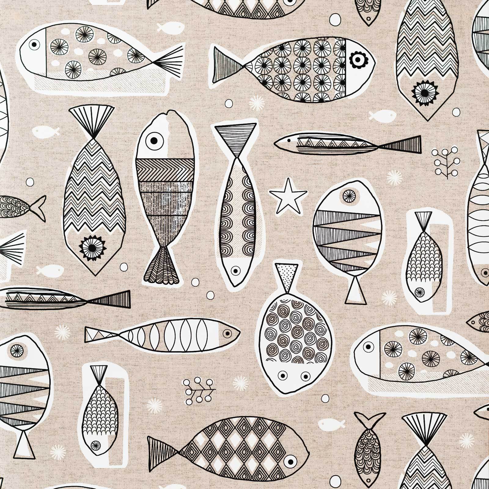 Mid-century brown fish Wallpaper modern retro fishing