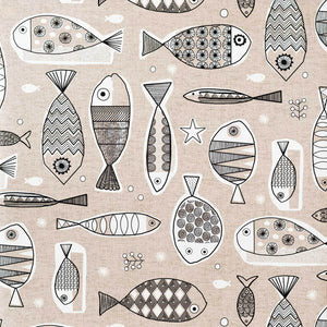 Mid-century brown fish Wallpaper modern retro fishing