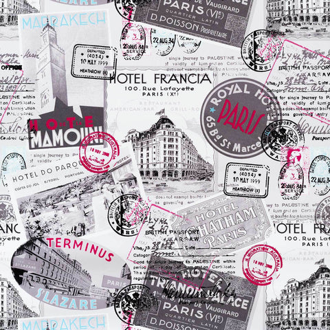 Retro Paris travel Wallpaper vintage postcard posters Italy France