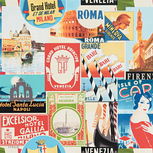 Retro Italian poster Wallpaper Venice Italy Milan Capri - PRE ORDER : Ships October 20th