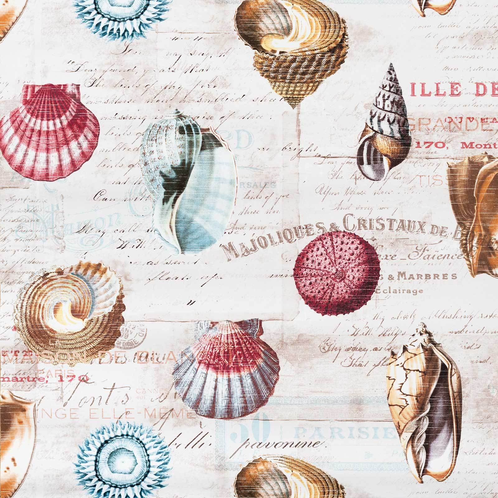 Shell Wallpaper French letters document print travel