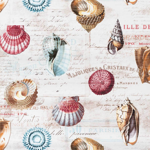 Shell Wallpaper French letters document print travel